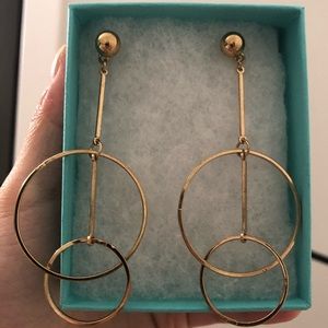 Gold color fashion earrings